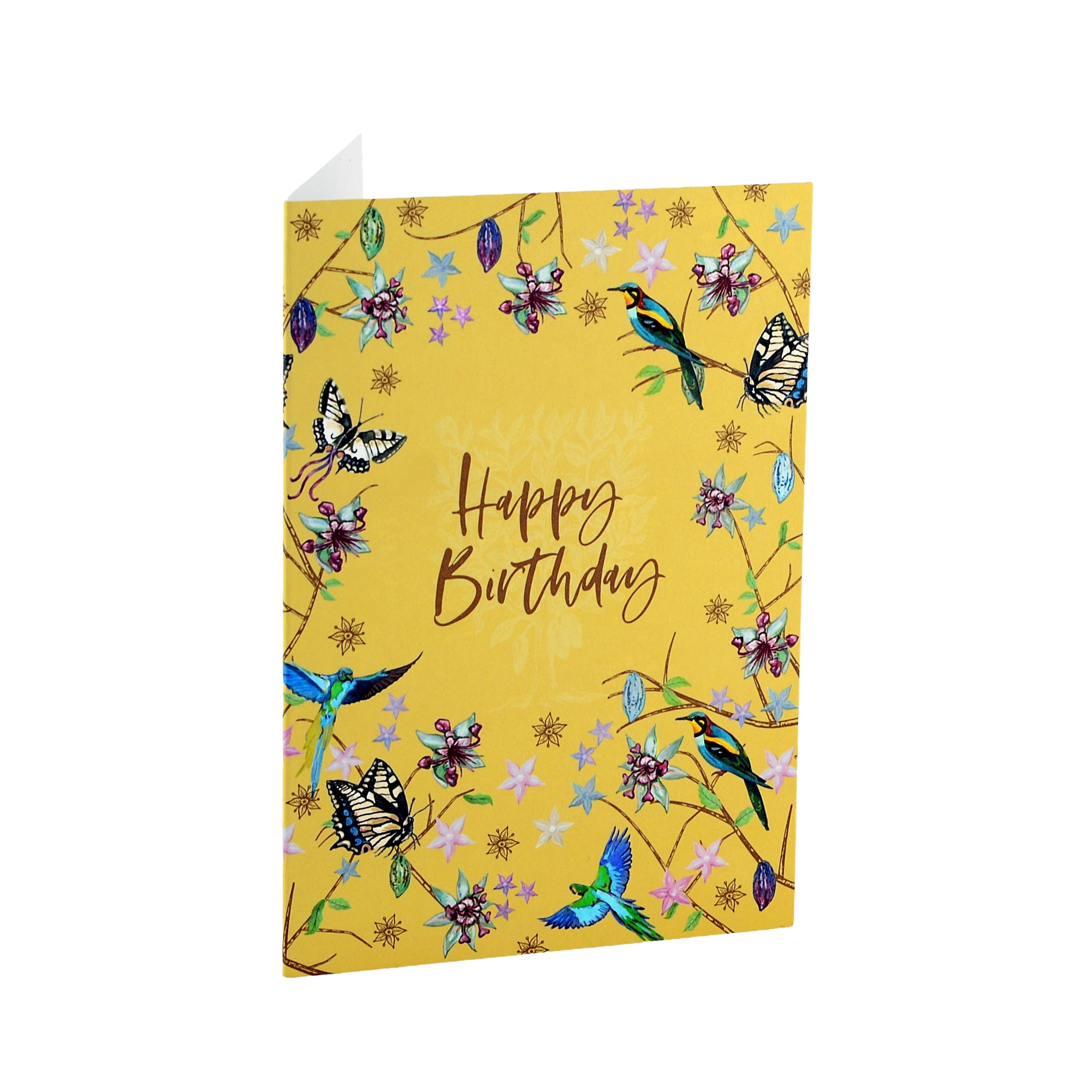 Happy Birthday Card Yellow